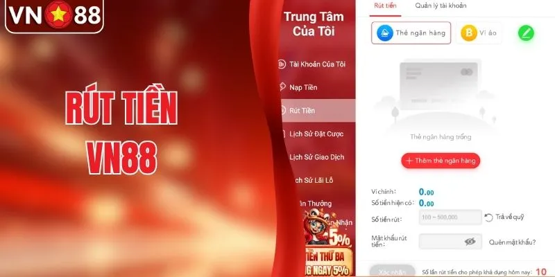 Rút Tiền VN88 Về Tài Khoản Nhanh Chóng Chỉ Trong 5 Phút